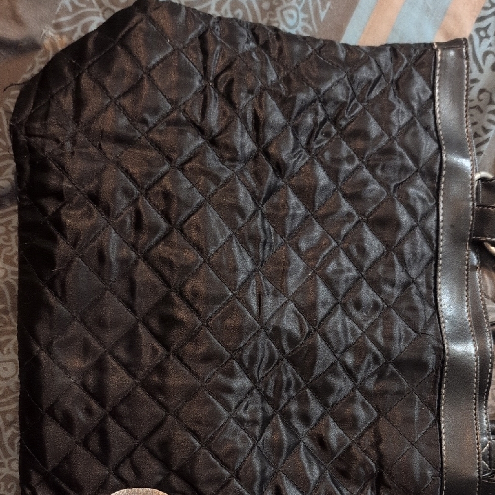 Little Earth Quilted Black Tote